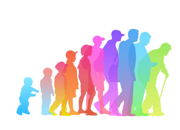 Human silhouettes representing longevity